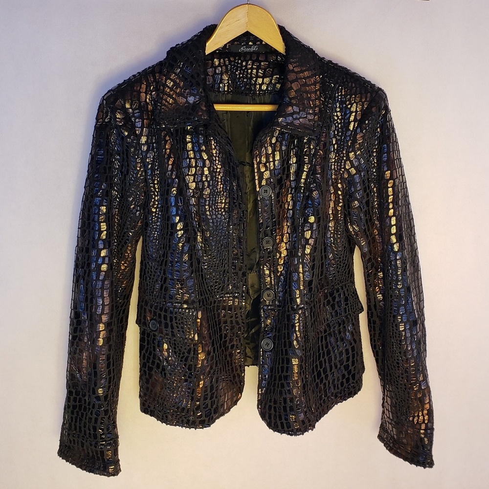 $1815 Black Blazer Jacket - Essentials By Milano - image 1
